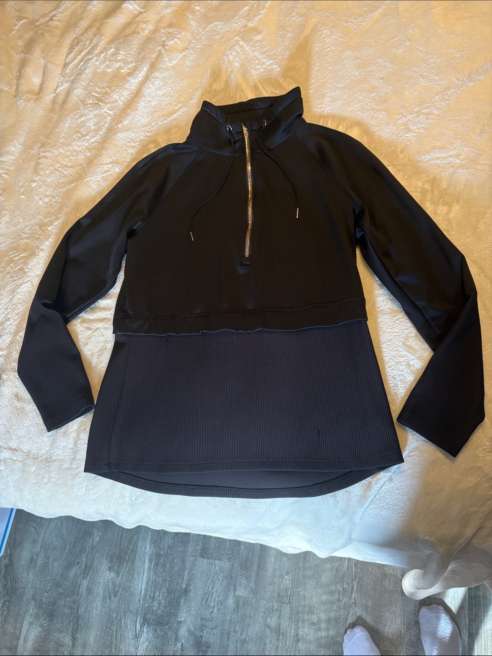 Avia Black Half-Zip Pullover Sweater